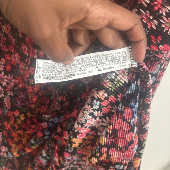 Zara Floral Puff Sleeve Smock Mini Dress Blogger Favorite Feminine Loose fit L - Picture 6 of 8